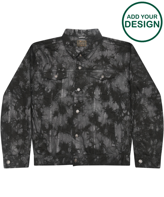 Tie-dye denim jacket