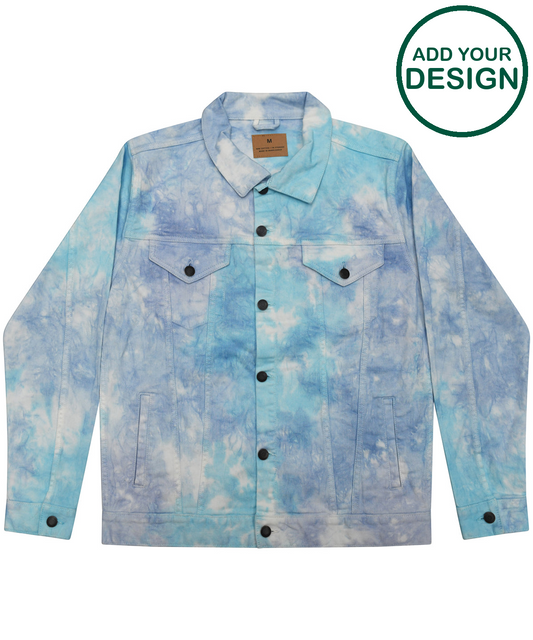 Tie-dye denim jacket