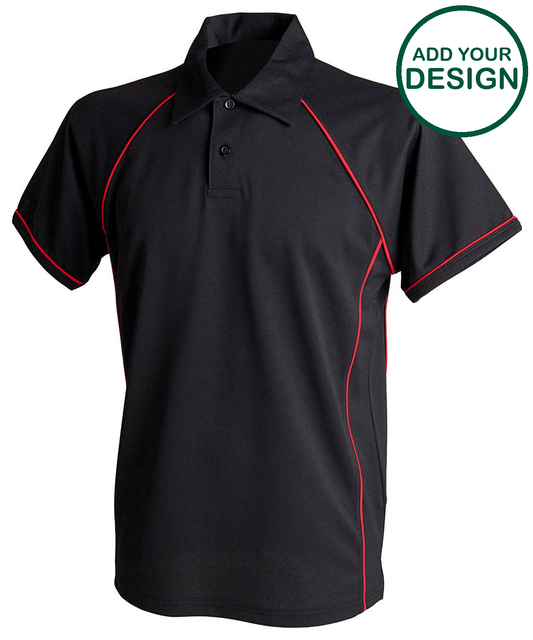 Piped performance polo