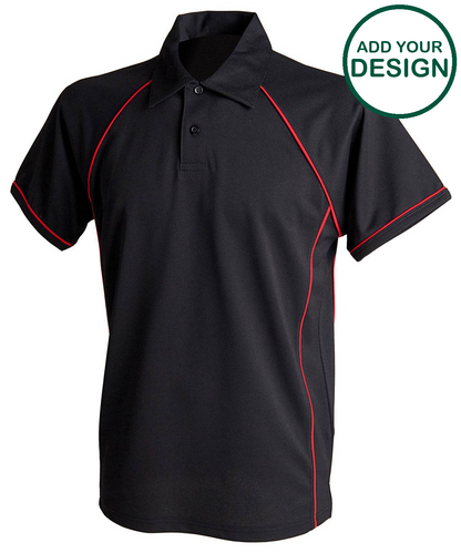 Piped performance polo