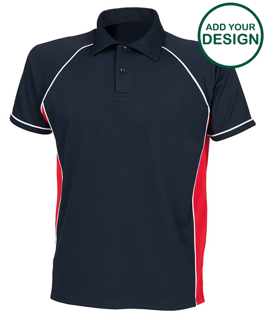 Piped performance polo