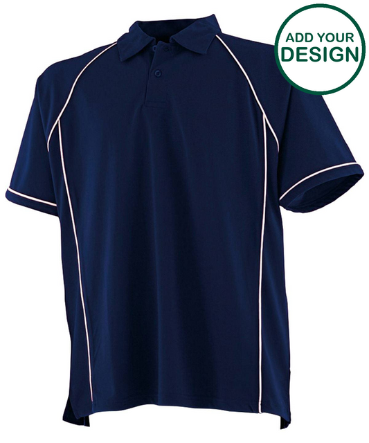 Piped performance polo