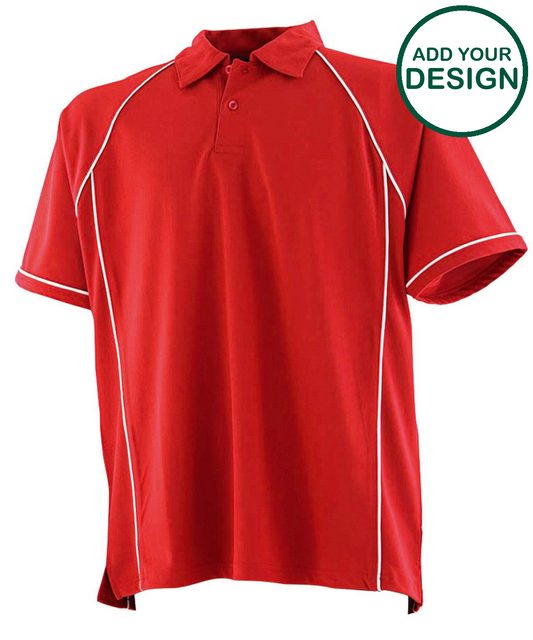 Piped performance polo