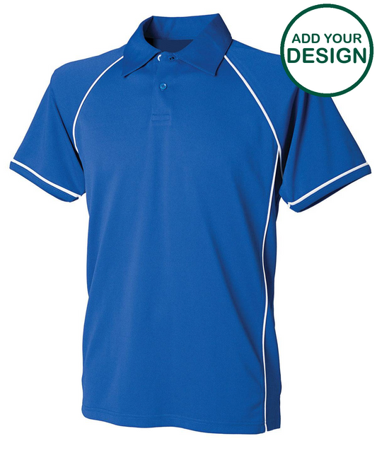 Piped performance polo