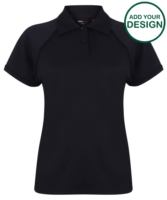 Women's piped performance polo