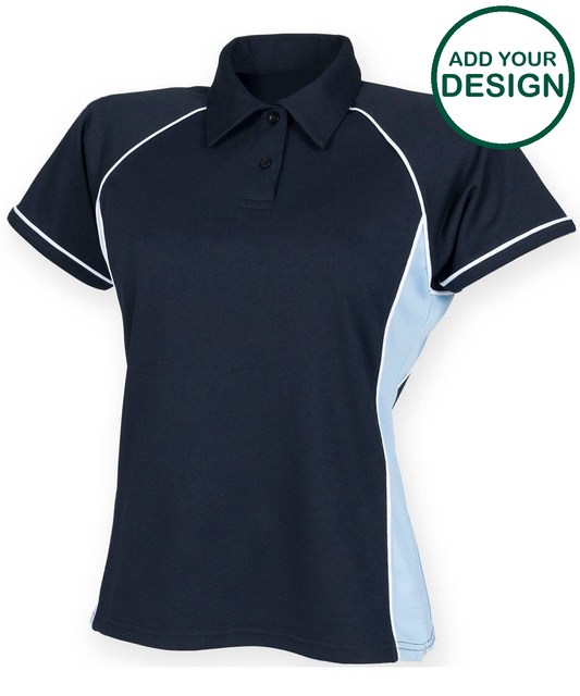 Women's piped performance polo