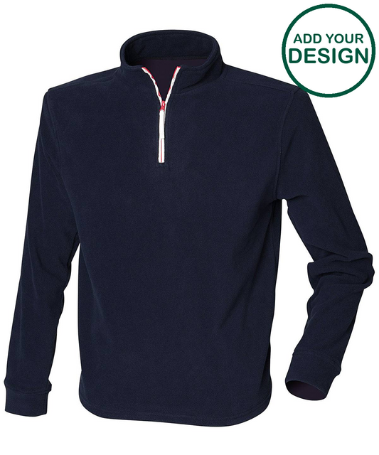 ¼ zip long sleeve fleece piped