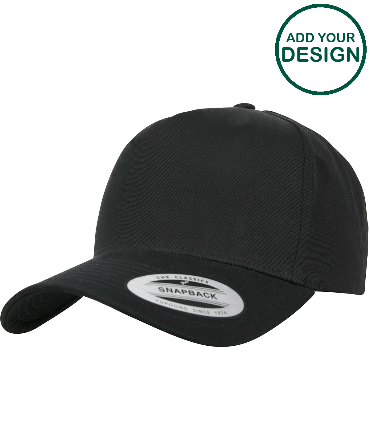 5-panel curved classic snapback (7707)