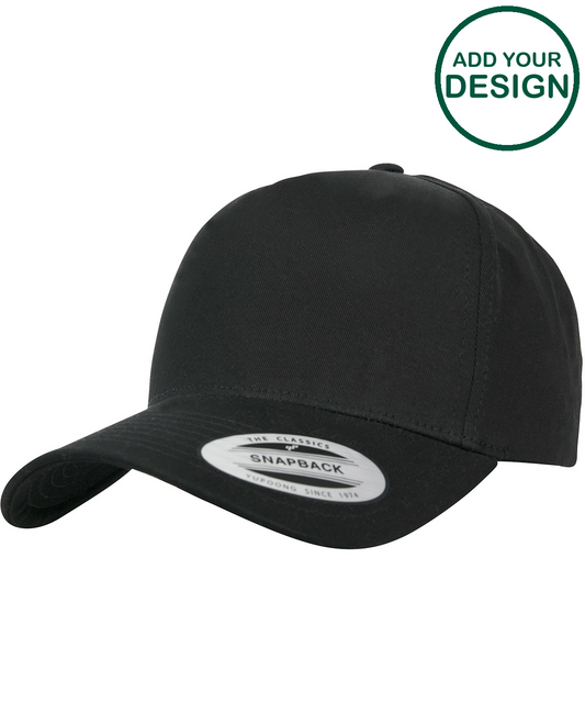 5-panel curved classic snapback (7707)