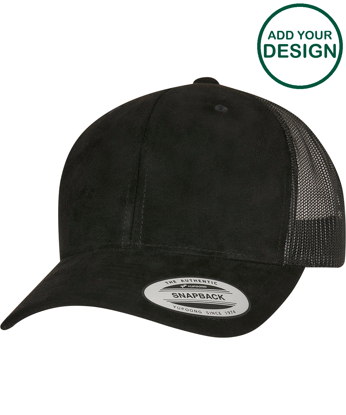 Imitation suede leather trucker cap (6606SU)