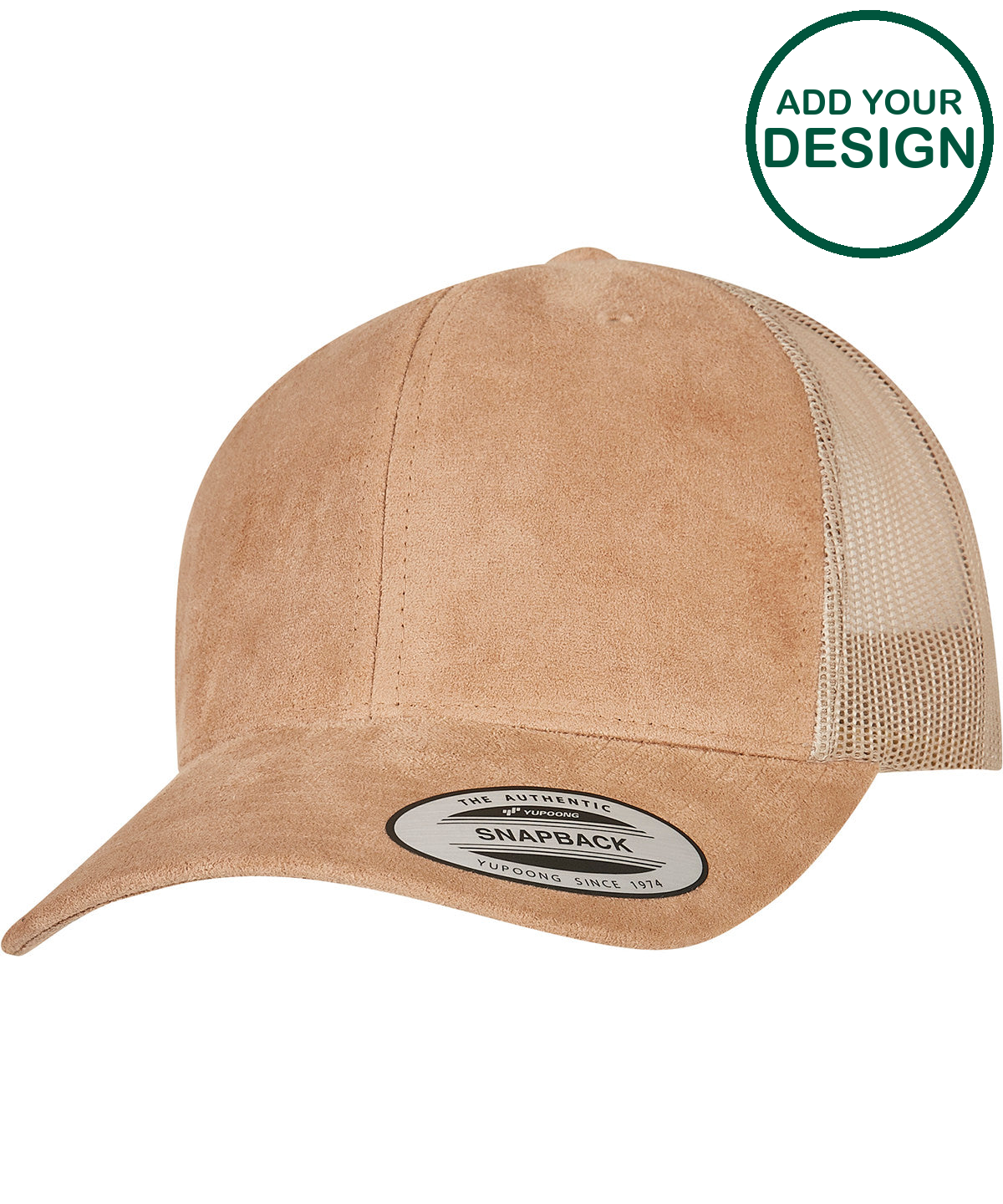 Imitation suede leather trucker cap (6606SU)