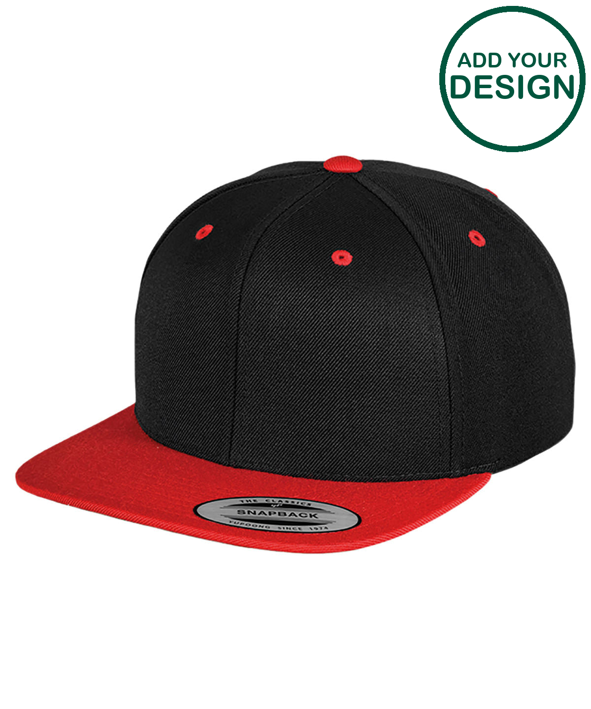 Flexfit by Yupoong - The classic snapback 2-tone (6089MT) - Black/Red ...