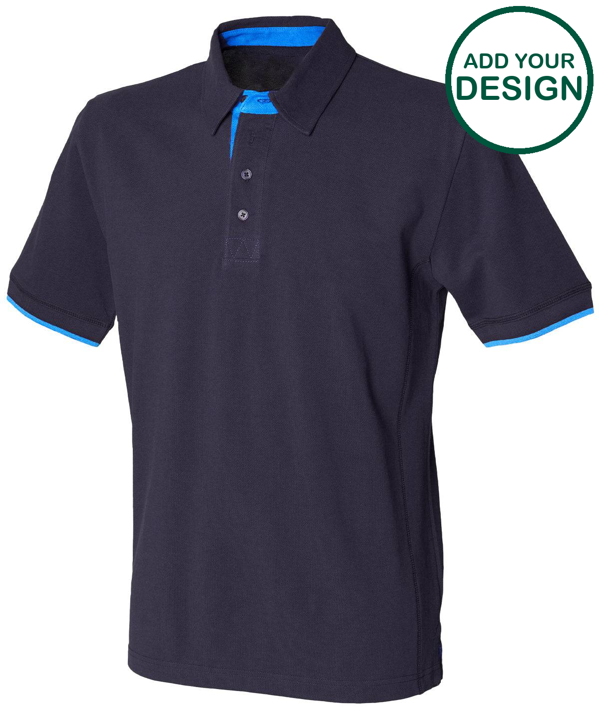 Contrast piqué polo shirt