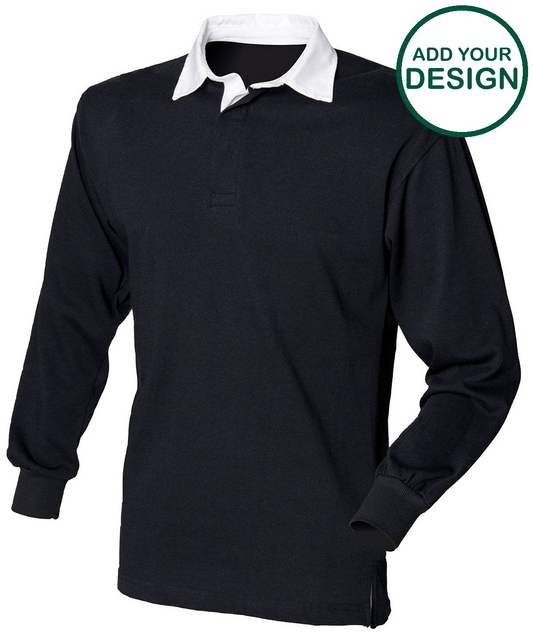 Long sleeve plain rugby shirt