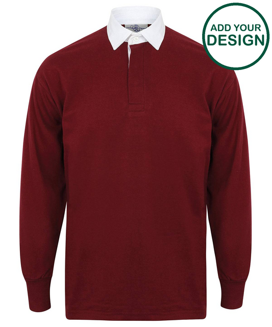 Long sleeve plain rugby shirt