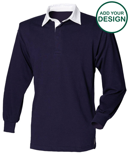 Long sleeve plain rugby shirt