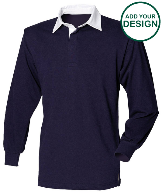 Long sleeve plain rugby shirt