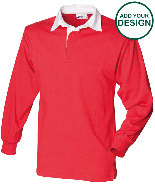 Long sleeve plain rugby shirt