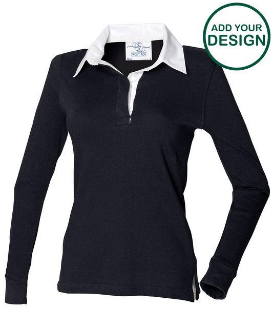 Women's long sleeve plain rugby shirt