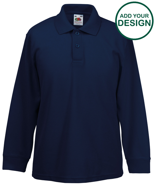 Kids long sleeve 65/35 polo