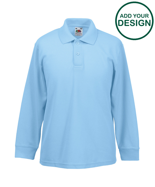 Kids long sleeve 65/35 polo