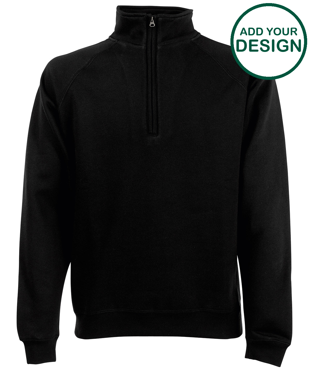 Premium 70/30 zip-neck sweatshirt