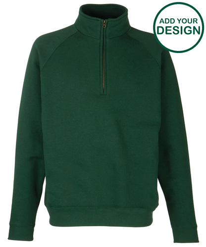 Premium 70/30 zip-neck sweatshirt