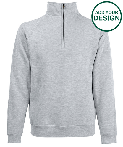 Premium 70/30 zip-neck sweatshirt