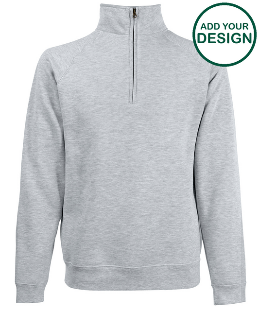 Premium 70/30 zip-neck sweatshirt
