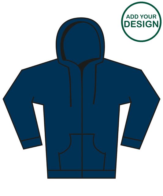 Softstyle™ midweight fleece adult full-zip hooded sweatshirt