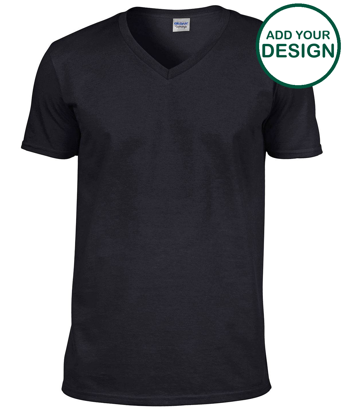 Gildan - Softstyle v-neck t-shirt - Black - Add Your Design/Logo ...