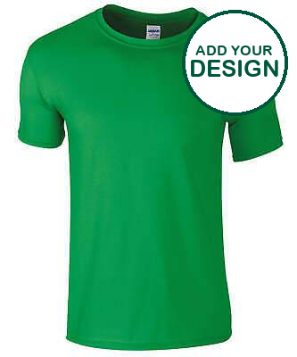 Gildan - T-shirt doux en fil filé à l'anneau pour jeunes - Vert irlandais - Ajoutez votre design/logo