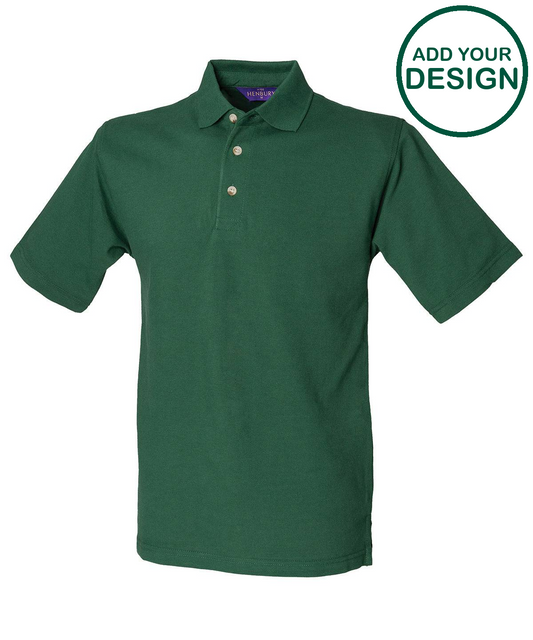 Classic cotton piqué polo with stand-up collar