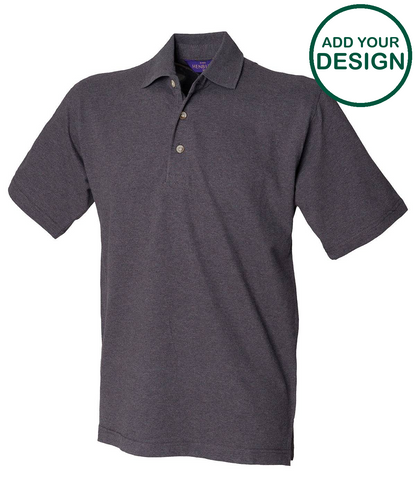 Classic cotton piqué polo with stand-up collar