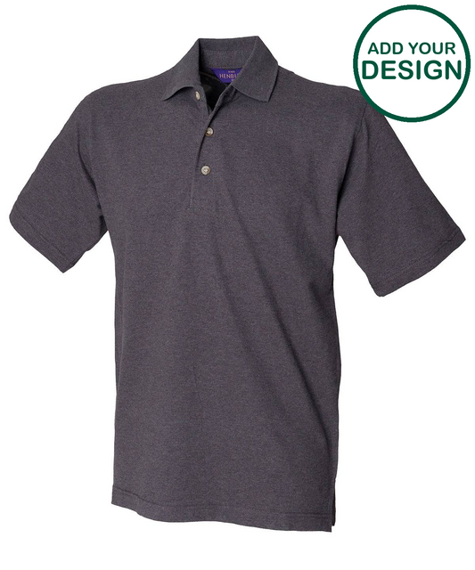 Classic cotton piqué polo with stand-up collar