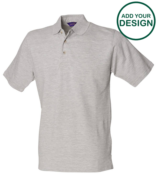 Classic cotton piqué polo with stand-up collar