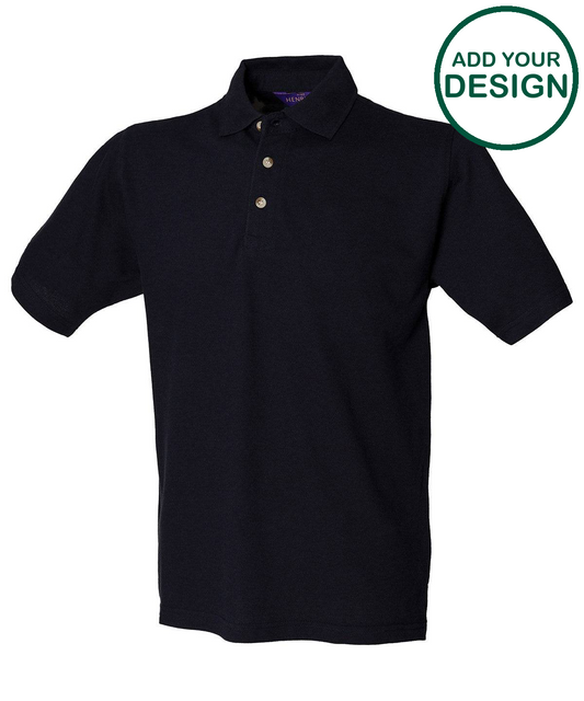 Classic cotton piqué polo with stand-up collar