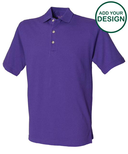 Classic cotton piqué polo with stand-up collar