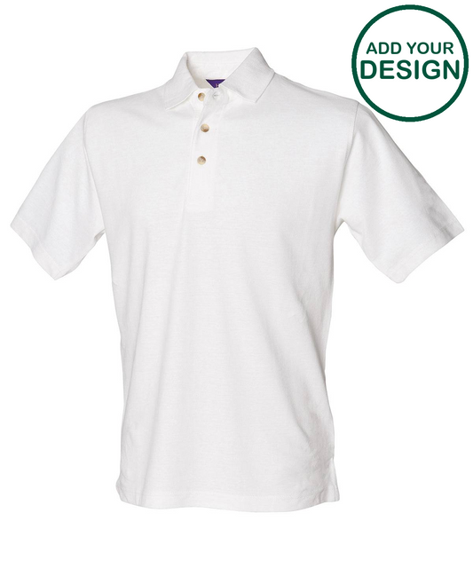 Classic cotton piqué polo with stand-up collar