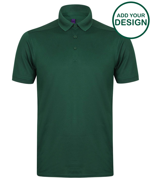 Stretch polo shirt with wicking finish (slim fit)