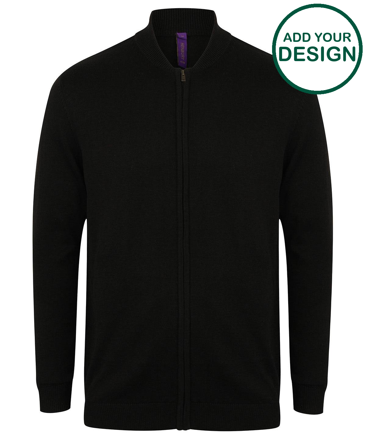 Unisex zip-through cardigan