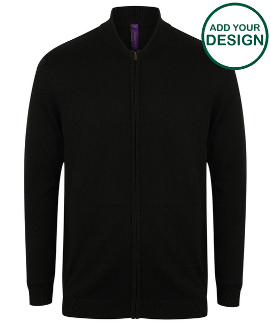 Unisex zip-through cardigan