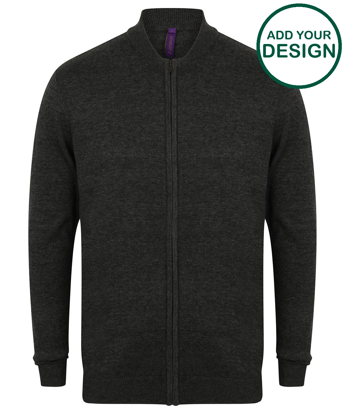 Unisex zip-through cardigan