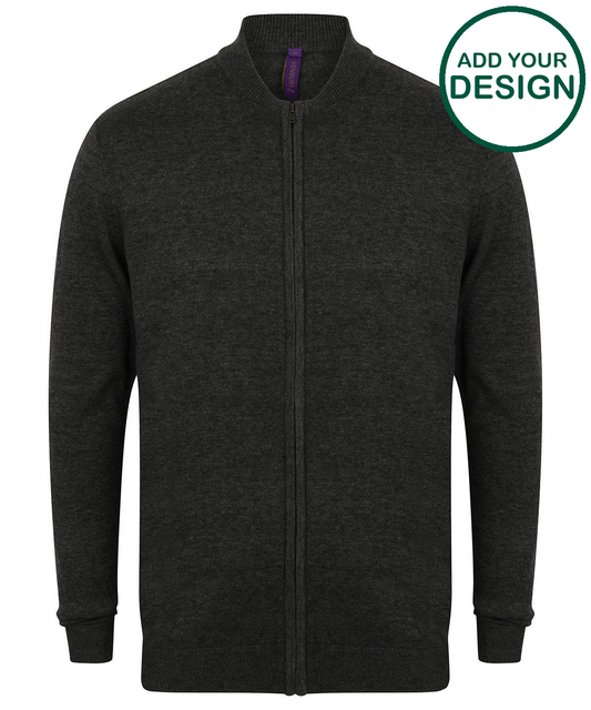 Unisex zip-through cardigan