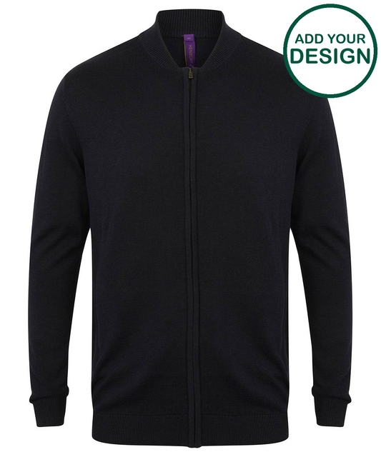 Unisex zip-through cardigan