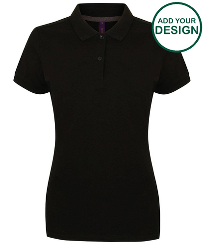 Women's micro-fine piqué polo shirt