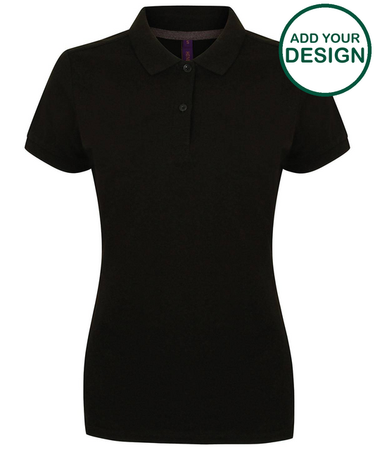 Women's micro-fine piqué polo shirt