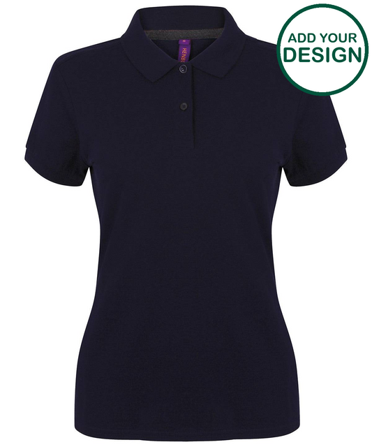 Women's micro-fine piqué polo shirt