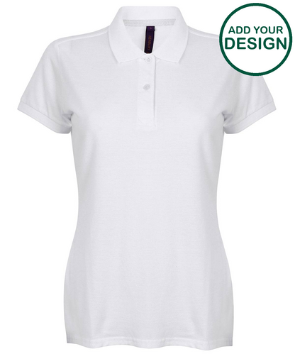 Women's micro-fine piqué polo shirt