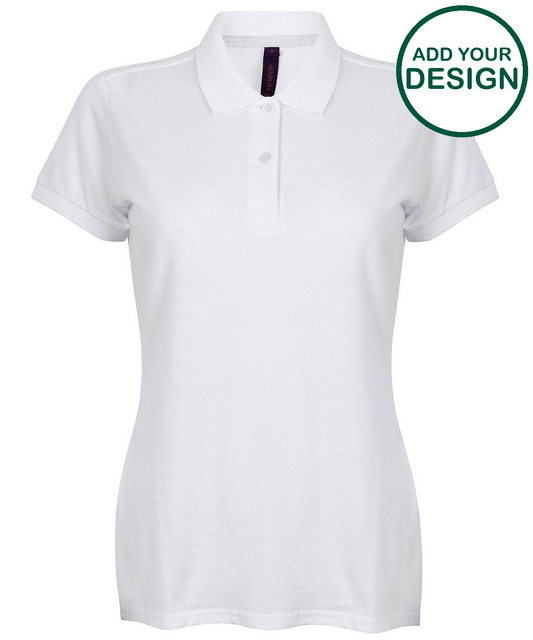 Women's micro-fine piqué polo shirt